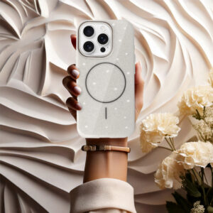 Magsafe Slim Shiny Apple iPhone 13 Pro dėklas telefonui sidabro spalvos - Image 5