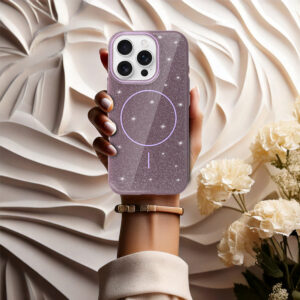 Magsafe Slim Shiny Apple iPhone 14 dėklas telefonui violetinės spalvos - Image 5