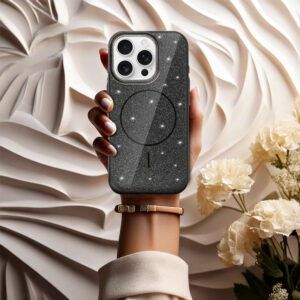 Magsafe Slim Shiny Apple iPhone 15 Pro Max dėklas telefonui juodos spalvos - Image 5