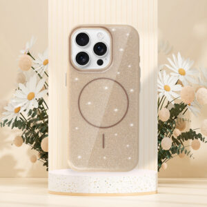 Magsafe Slim Shiny Apple iPhone 15 Pro Max dėklas telefonui aukso spalvos - Image 6