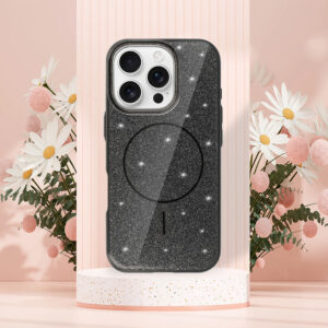 Magsafe Slim Shiny Apple iPhone 16 Pro dėklas telefonui juodos spalvos - Image 6