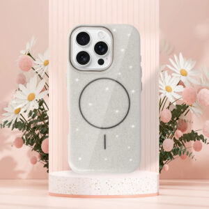 Magsafe Slim Shiny Apple iPhone 16 dėklas telefonui sidabro spalvos - Image 6