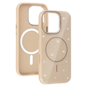 Magsafe Slim Shiny Apple iPhone 16 dėklas telefonui aukso spalvos - Image 4