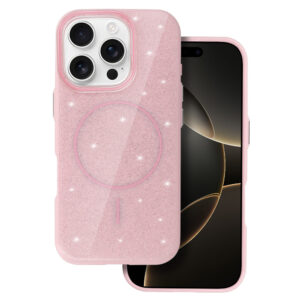 Magsafe Slim Shiny Apple iPhone 13 Pro Max light dėklas telefonui rožinės spalvos