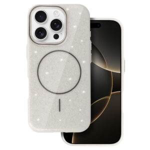 Magsafe Slim Shiny Apple iPhone 13 Pro Max dėklas telefonui sidabro spalvos