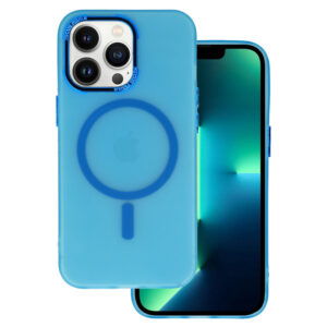 Magnetic Frosted Apple iPhone 12 Pro Max dėklas telefonui mėlynos spalvos - Image 1