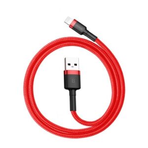 BASEUS kabelis USB A į Lightning 2,4A Cafule CALKLF-A09 0,5 m red juodos spalvos