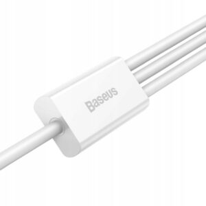 BASEUS kabelis 3in1 USB A į Micro USB / Lightning / Type C 3,5A CAMLTYS-02 1,5 m baltos spalvos - Image 3