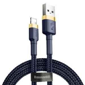 BASEUS kabelis USB A į Lightning 2.4A Cafule CALKLF-BV3 1 m mėlynos spalvos gold