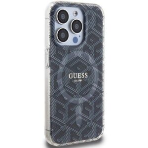 GUESS dėklas skirtas Apple iPhone 15 Pro compatible with MagSafe GUHMP15LHGCUSTGK (IML GCUBE) juodos spalvos - Image 4