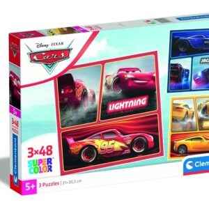 Dėlionė Clementoni 3x48 CARS 25305, 32 cm x 22 cm