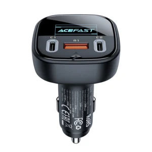 Acefast automobilinis įkroviklis 101W 2x USB Type C / USB, PPS, Power Delivery, Quick Charge 4.0, AFC, FCP juodos spalvos (B5) - Image 4
