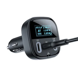 Acefast automobilinis įkroviklis 101W 2x USB Type C / USB, PPS, Power Delivery, Quick Charge 4.0, AFC, FCP juodos spalvos (B5) - Image 6
