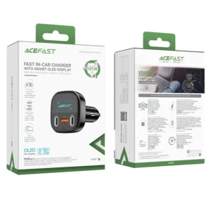 Acefast automobilinis įkroviklis 101W 2x USB Type C / USB, PPS, Power Delivery, Quick Charge 4.0, AFC, FCP juodos spalvos (B5) - Image 5