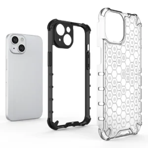 Honeycomb case Apple iPhone 14 armored hybrid cover dėklas telefonui juodos spalvos - Image 3