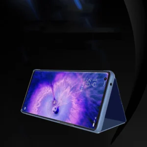 Clear View dėklas cover Oppo Find X5 Pro cover with a flap dėklas telefonui juodos spalvos - Image 3