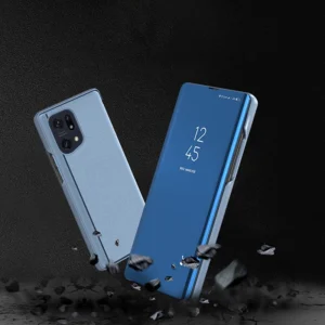 Clear View dėklas cover Oppo Find X5 Pro cover with a flap dėklas telefonui juodos spalvos - Image 8