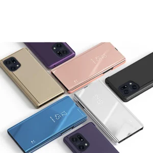 Clear View dėklas cover Oppo Find X5 Pro cover with a flap dėklas telefonui juodos spalvos - Image 9