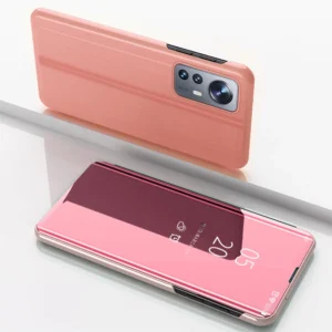 Clear View dėklas cover Xiaomi 12 Lite cover with a flap dėklas telefonui rožinės spalvos - Image 2