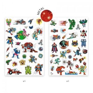 Rinkinys tatuiruotėms Djeco Superheroes DJ09614 - Image 3