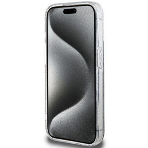 GUESS dėklas skirtas Apple iPhone 15 Pro compatible with MagSafe GUHMP15LHGCUSTGK (IML GCUBE) juodos spalvos - Image 5