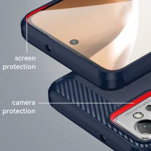 Carbon Xiaomi Poco F4 5G flexible silikoninis carbon cover dėklas telefonui juodos spalvos - Image 6