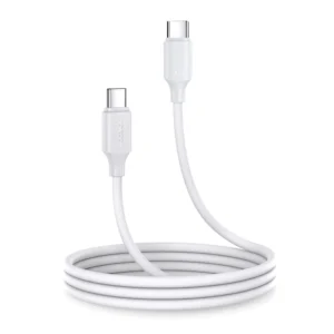 Joyroom Long-Lasting Series A9 USB-C / USB-C PD QC kabelis 60W 3A 1m - baltos spalvos