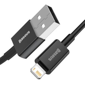 BASEUS kabelis USB A į Lightning 2,4A Superior CALYS-A01 1 m juodos spalvos - Image 2