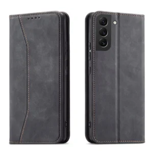 Magnet Fancy Samsung Galaxy S23+ flip cover wallet stand dėklas telefonui juodos spalvos