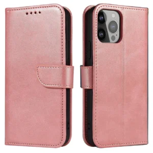 Magnet  Samsung Galaxy S23 flip cover wallet stand dėklas telefonui rožinės spalvos