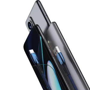 Baseus Glimmer Series fast charging kabelis USB-A - USB-C 100W 480Mbps 1m mėlynos spalvos - Image 7