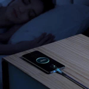 Baseus Glimmer Series fast charging kabelis USB-A - USB-C 100W 480Mbps 1m mėlynos spalvos - Image 8