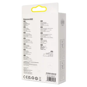 Baseus Glimmer Series fast charging kabelis USB-A - USB-C 100W 480Mbps 1m baltos spalvos - Image 6