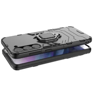 Ring Armor case Samsung Galaxy S23+ armored cover magnetic holder ring dėklas telefonui juodos spalvos - Image 4