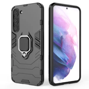 Ring Armor case Samsung Galaxy S23+ armored cover magnetic holder ring dėklas telefonui juodos spalvos - Image 8