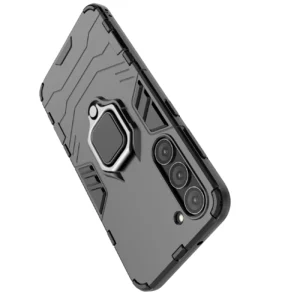 Ring Armor case Samsung Galaxy S23+ armored cover magnetic holder ring dėklas telefonui juodos spalvos - Image 9