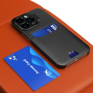 Leather Stand  Samsung Galaxy S23 card wallet cover with stand dėklas telefonui juodos spalvos - Image 4