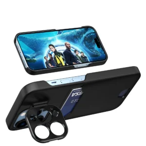 Leather Stand  Samsung Galaxy S23 card wallet cover with stand dėklas telefonui juodos spalvos - Image 5