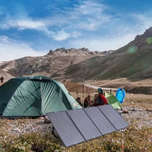 Choetech SC010 solar tourist įkroviklis, foldable, 160W - juodos spalvos - Image 6
