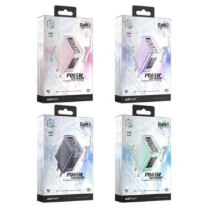 Acefast įkroviklis GaN 65W 3 ports (1xUSB, 2xUSB C) green (A45) - Image 5