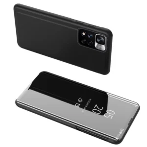 Clear View dėklas case Realme 10 flip cover dėklas telefonui juodos spalvos