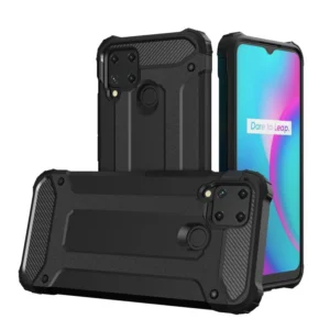 Hybrid Armor case Realme 10 5G / Realme 9i 5G armored hybrid case dėklas telefonui juodos spalvos