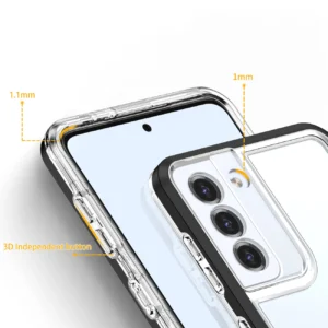 Clear 3in1 case Samsung Galaxy S23+ silikoninis cover with frame dėklas telefonui juodos spalvos - Image 3
