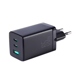 Joyroom fast GaN įkroviklis 65W USB-A, 2x USB-C juodos spalvos + USB-C - USB-C kabelis 100W 1.2m (TCG01) - Image 3