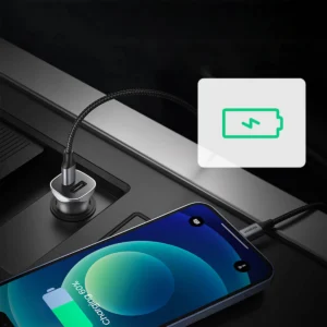 Ugreen CD130 USB-A / USB-C 30W automobilinis įkroviklis - pilkos spalvos - Image 4