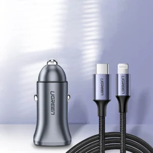 Ugreen CD130 USB-A / USB-C 30W automobilinis įkroviklis - pilkos spalvos - Image 9