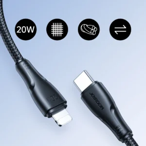 Joyroom Surpass Series A11 Lightning /USB-C 20W 0.25 m kabelis - juodos spalvos - Image 7