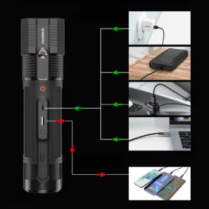 Choetech Jump Starter su Powerbank 8000mAh - LED Flashlight (TC0016) - juodos spalvos - Image 8