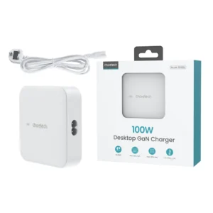 Choetech PD8008 100W GaN fast įkroviklis 2x USB-A / 2x USB-C - baltos spalvos - Image 3