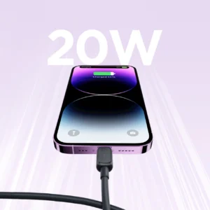 Joyroom Multi-Color Series A14 USB-C/ Lightning kabelis 20W 1.2 m - juodos spalvos - Image 3